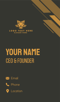 Royal Golden Lion Shield Business Card Design