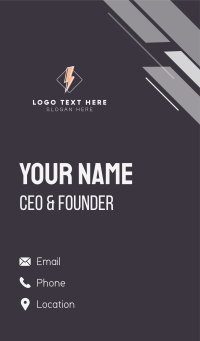 Energy Lightning Electricity Business Card Design