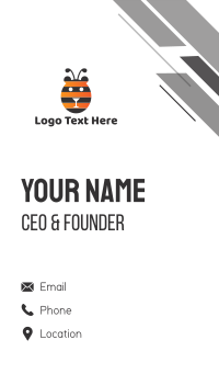 Bear Bee Stripes Business Card Design