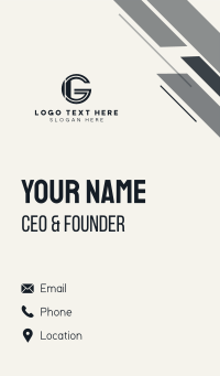 Generic Company Letter G Business Card Design