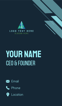 Triangle Letter L Business Card Design