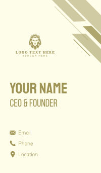 Luxury Crown Lion Business Card Design