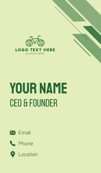 Eco Friendly Bicycle Business Card Design