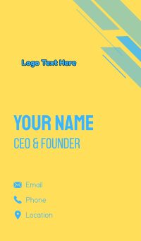 Blue Text Wordmark Business Card Design