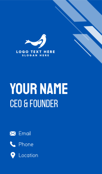 Blue & White Bird Business Card Design