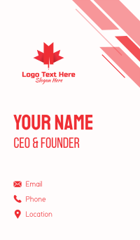 Canadian Maple Leaf  Business Card Design