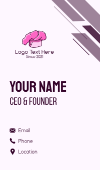 Pink Chef Hat Business Card Design