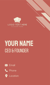 Toque Chef Hat Business Card Design