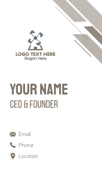 Axe Windmill Business Card Design