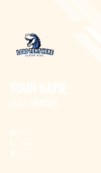 Gaming Dinosaur Beast Business Card Design