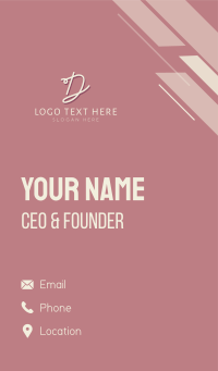 Cursive Handwriting Signature Business Card Design