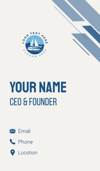 Nautical Vessel Sailboat Business Card Design