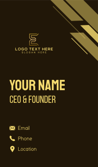 Generic Professional Letter E Business Card Design