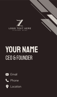 Luxury Elegant Simple Letter Z Business Card Design