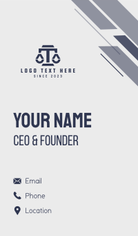 Letter T Justice Scale Business Card Design