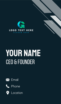 Technology Company Letter G Business Card Design