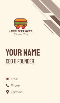 Hamburger Delivery Cart Business Card Design