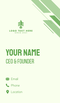 Green Pine Tree Plant Business Card Design