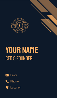 Luxury Lion Monoline Business Card Design