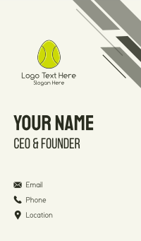 Egg Tennis Ball Business Card Design