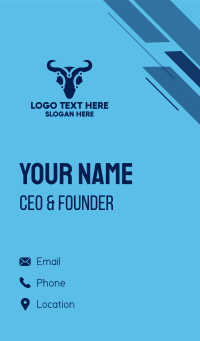 Digital Blue Bull Business Card Design