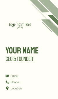 Minimalist Leaf Wordmark Business Card Design