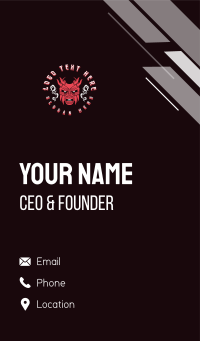 Japanese Demon Smoke Business Card Design