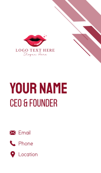 Sexy Red Lips Business Card Design