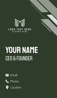 White Letter M Real Estate Business Card Design