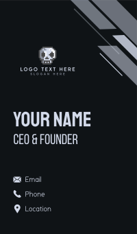 Skull Pixelated Gamer Business Card Design