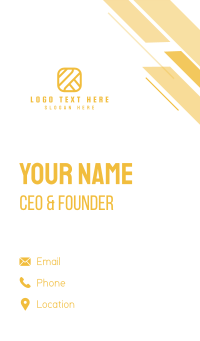 Yellow R Square Business Card Design