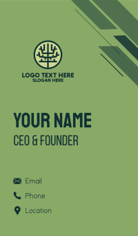 Symmetrical Geometric Tree Badge Business Card Design