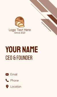 Loaf Bread Bakery Business Card Design