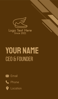 Brown Wing Shoe  Business Card Design