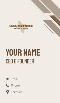 Texas State Map Business Card Design