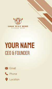 Cattle Bull Horns Business Card Design