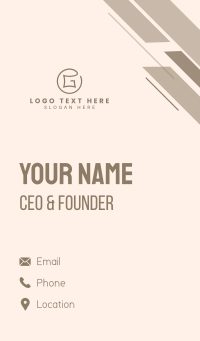 Generic Letter G Company Business Card Design