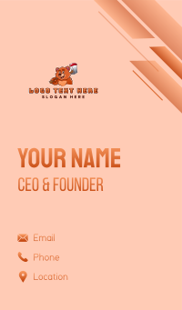 Lumberjack Bear Woodcutter Business Card Design