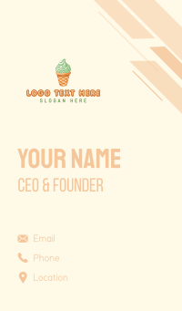 Ice Cream Sundae Business Card Design