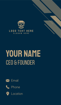 Retro Pixelated Skull Business Card Design