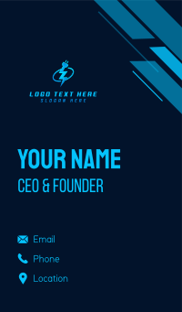 Lightning Plug Electric Business Card Design