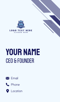 Blue King Character Business Card Design