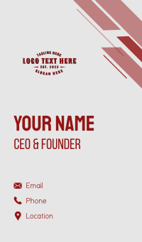 Western Masculine Wordmark Business Card Design