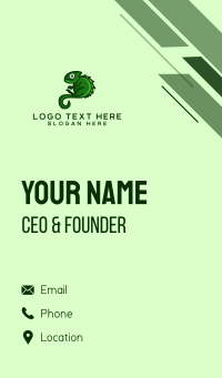 Green Iguana Mascot Business Card Design