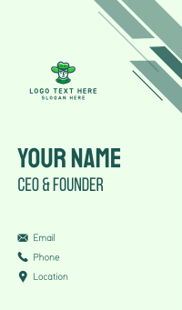 Green Cowboy Hat Business Card Design