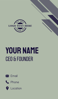 Vintage Badge Wordmark Business Card Design