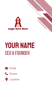 Red Lighthouse Business Card Design