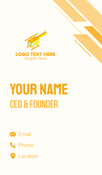 Modern Yellow Helicopter  Business Card Design