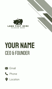 Rhinoceros Wildlife Animal Business Card Design