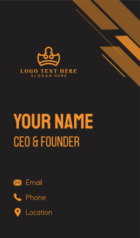 Orange Crown Jewelry Business Card Design